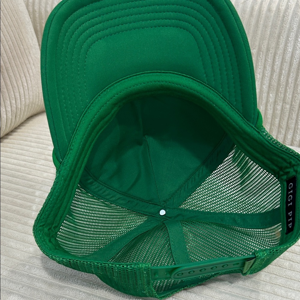 GIGI PIP VTG Green Mesh Trucker Hat - Picture 7 of 7